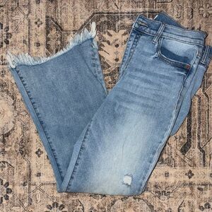 Women's Light Blue Distressed Jeans